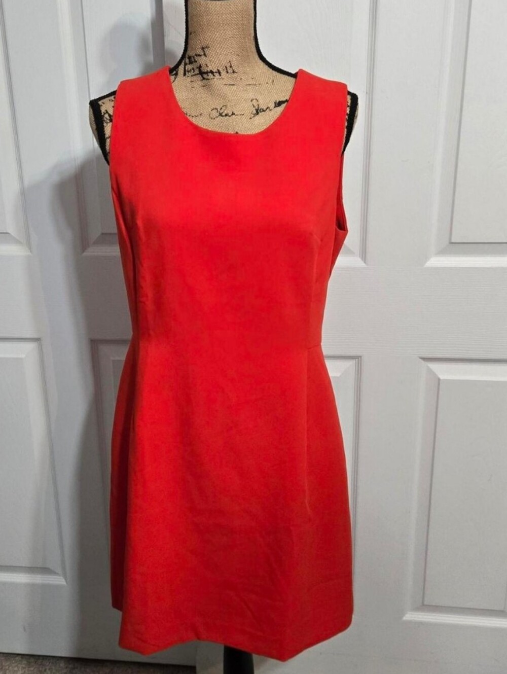 Macy's Red Sleeveless Mini Shift Dress